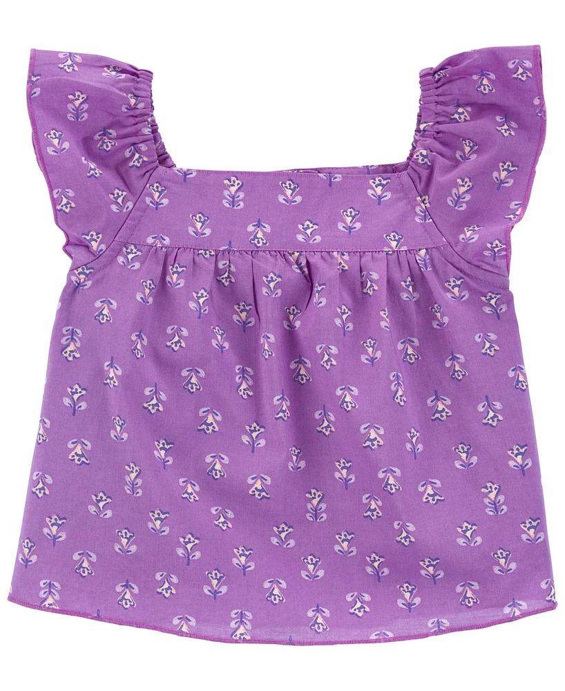 Carter's Toddler Girls Floral Poplin Top