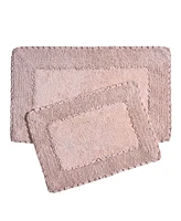 Laura Ashley Ruffle Cotton Bath Rugs, 2 Piece Set