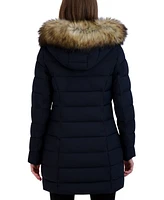 Laundry By Shelli Segal Women's Faux-Fur-Trim Hooded Puffer Coat