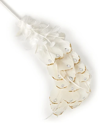 Holiday Lane Shine Bright Embellished Feather Pick, Created for Macy's