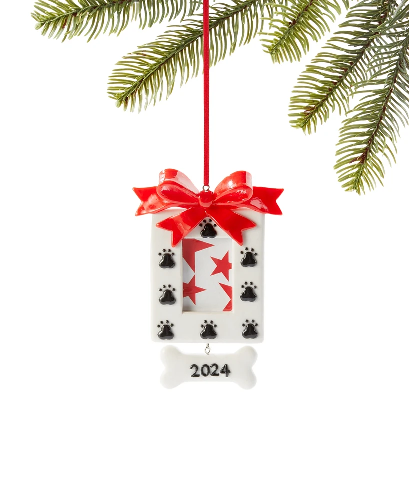 Holiday Lane Pets Paw Photo Frame 2024 Ornament, Exclusively at Macy's