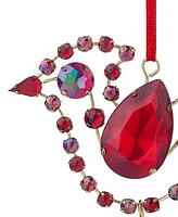 Holiday Lane Ruby Red Holiday Jeweled Bird Ornament, Created for Macy's