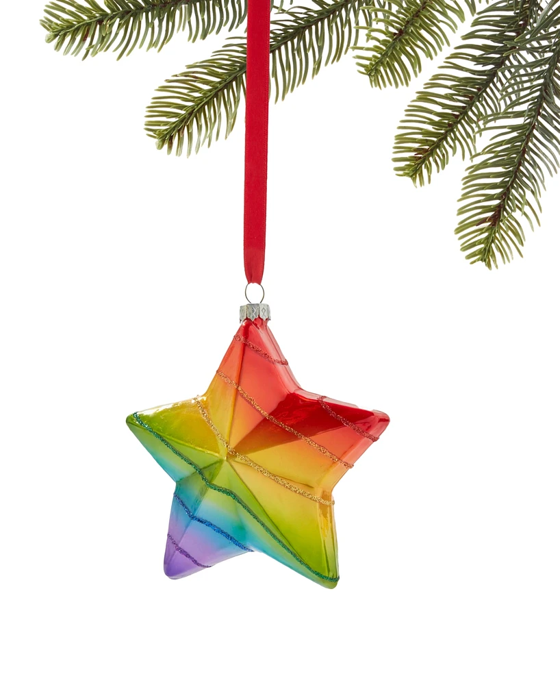 Holiday Lane Love Is Love Rainbow Star Ornament, Created for Macy's