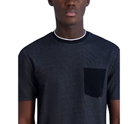 Karl Lagerfeld Paris Men's Slim-Fit Textured Pocket T-Shirt, Created for Macy's