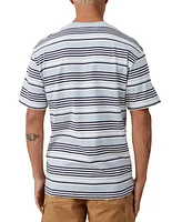 Cotton On Men's Loose Fit Stripe T-shirt