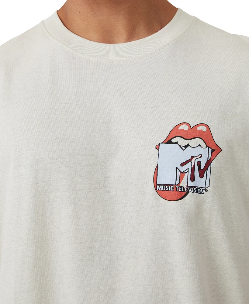 Cotton On Men's Mtv X Rolling Stones Loose Fit T-Shirt