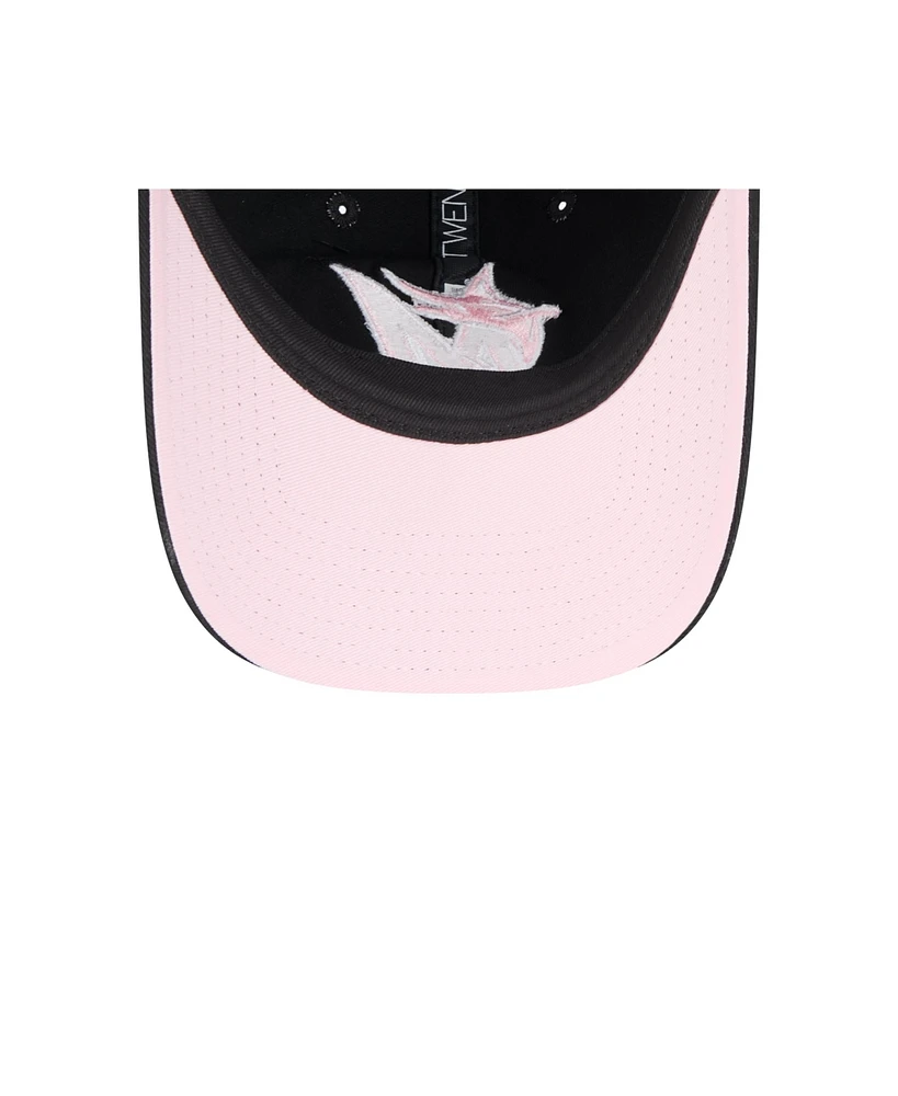 New Era Women's Black Miami Marlins 2024 Mother's Day 9TWENTY Adjustable Hat
