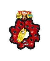 Tuffy Jr Gear Ring Red Paw, Dog Toy