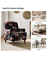 Kirt Traditional Pattern Accent Chair with Turned Legs