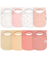 KeaBabies Baby Girls 8-Pack Bibs for Boys, Girls, Pull-on Bibs, Drool Boy, Girl, Bib Unisex