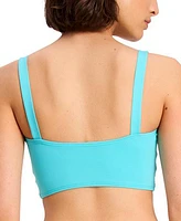 kate spade new york Women's Square-Neck Shirred Bikini Top