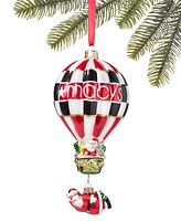 Holiday Lane Macy's Checkered Hot Air Balloon Ornament, Exclusively at Macy's