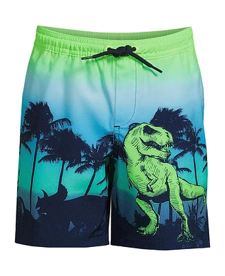 Lands' End Boys Slim Active Stretch Swim Trunks