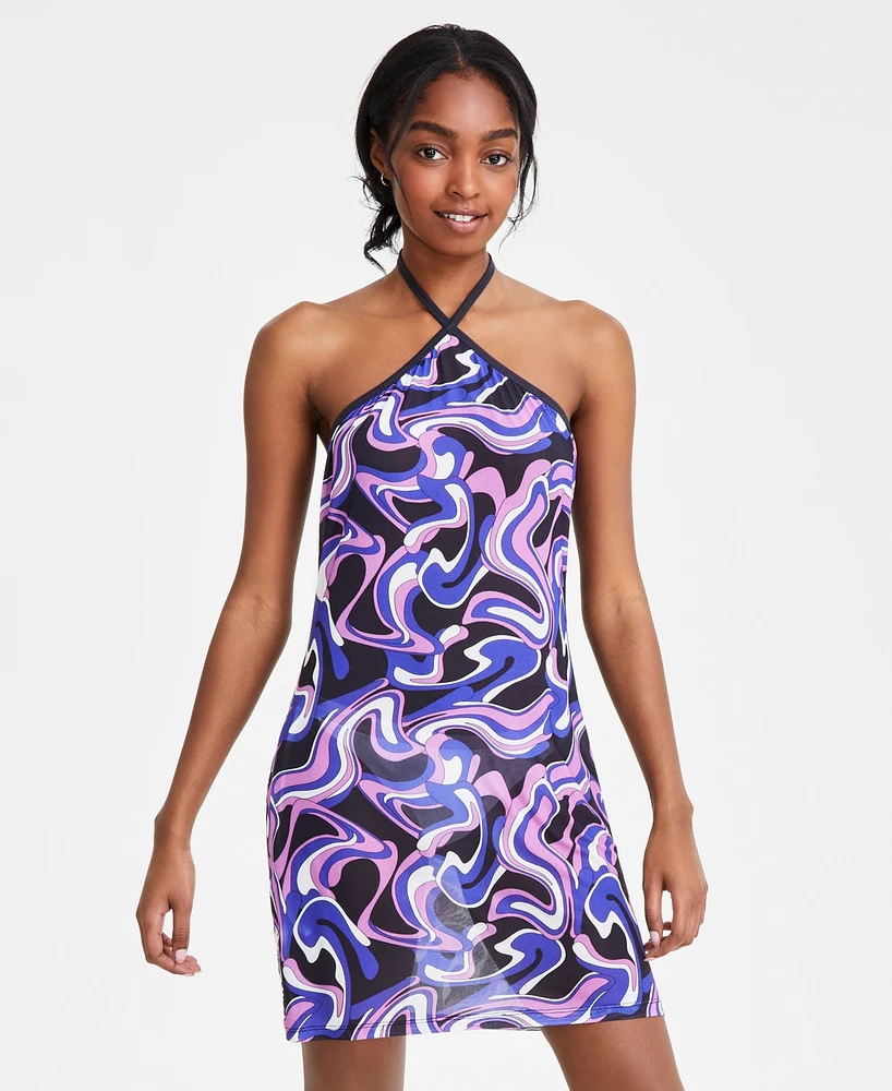 Miken Juniors' High-Neck Sleeveless Swim Cover-Up, Created for Macy's