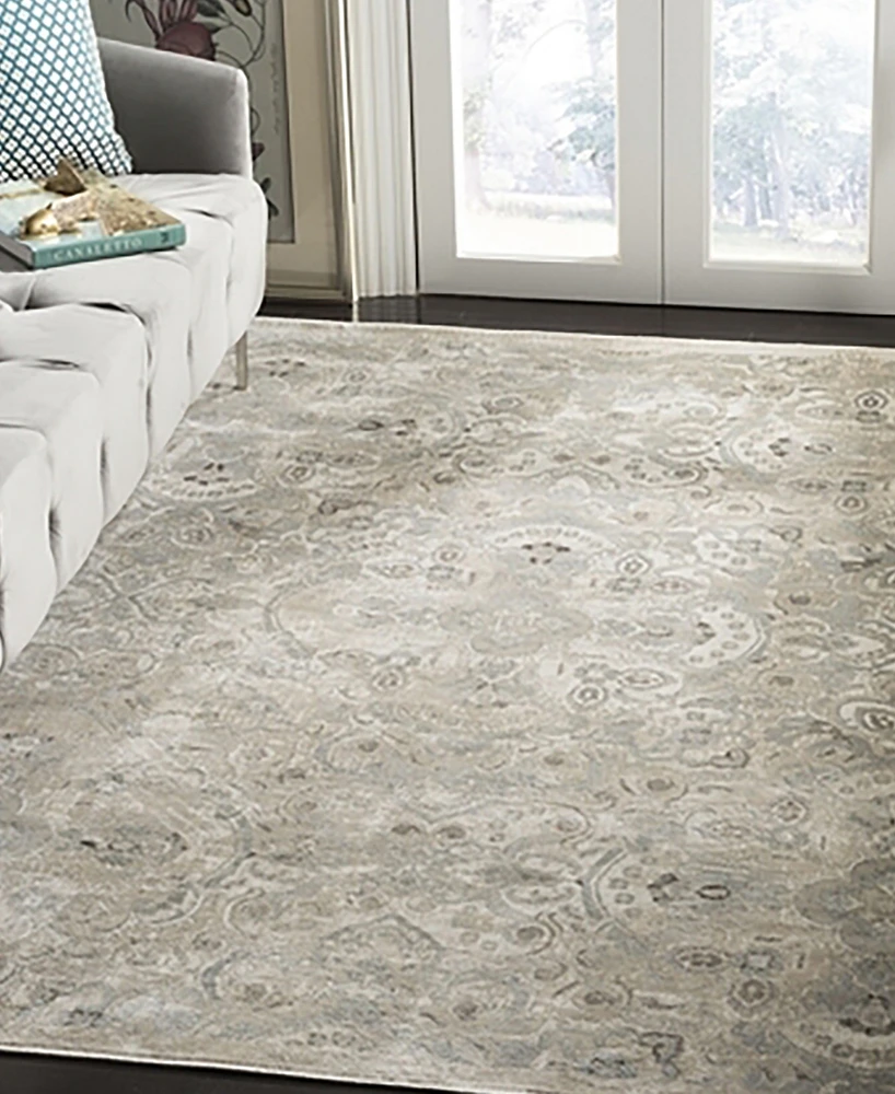Safavieh Persian Garden PEG614 Cream and Silver 6'7" x 9'6" Area Rug