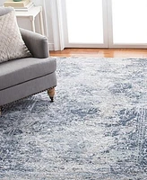 Martha Stewart Collection MSR692M Cream and Blue 5'3" x 7'6" Area Rug