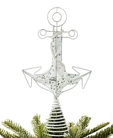 Holiday Lane Seaside White Anchor Tree Topper, Created for Macy's