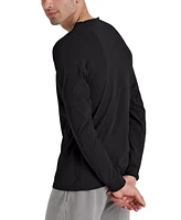 Hanes Unisex Garment Dyed Long Sleeve Cotton T-Shirt