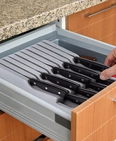 Cheer Collection Kitchen Drawer Knife Organizer - Space Saving Tray to Keep Knives Organized