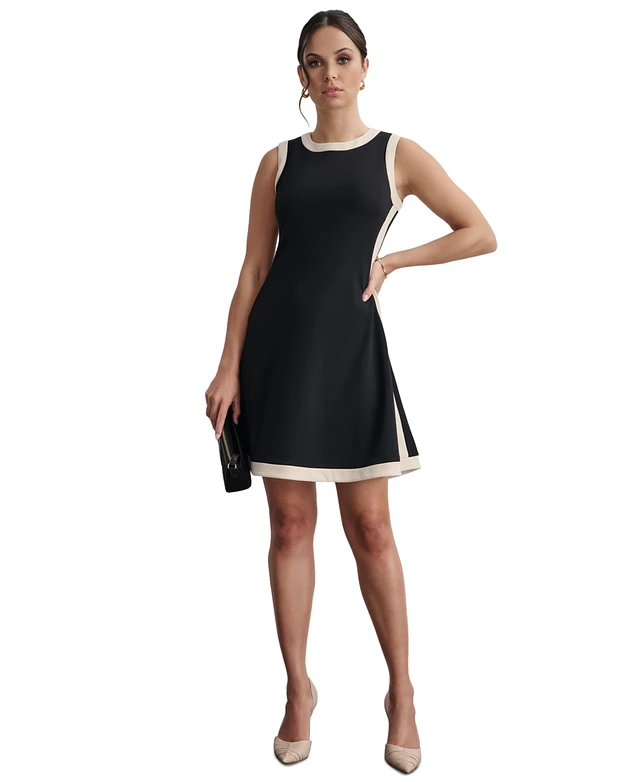 Dkny Women's Colorblocked Fit & Flare Mini Dress | MainPlace Mall
