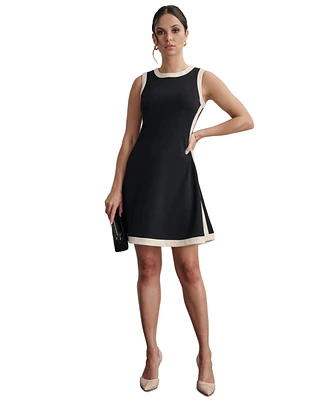Dkny Women's Colorblocked Fit & Flare Mini Dress