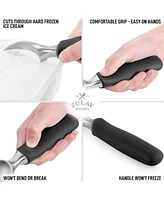 Zulay Kitchen Heavy Duty Ice Cream Scoop - Stainless Steel Scooper With Non-Slip Rubber Grip