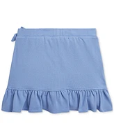 Polo Ralph Lauren Toddler & Little Girls Ruffled Stretch Mesh Faux-Wrap Skort