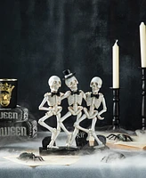 Glitzhome 10.50''H Halloween Polyresin Dancing Skeleton Table Decor