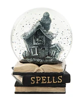 Glitzhome 100MM Halloween Polyresin Haunted House Water Globe