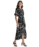 Dkny Women's Collared Short-Sleeve Shirtdress