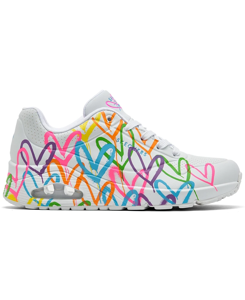 Skechers Street Women's Uno - Highlight Love Casual Sneakers from Finish Line