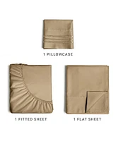 Cgk Unlimited 3 Piece Microfiber Sheet Set