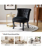 Modern Velvet Armless small Accent Chairs For Space Saving
