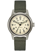 Bulova Men's Automatic Hack Green Nylon Strap Watch 38mm