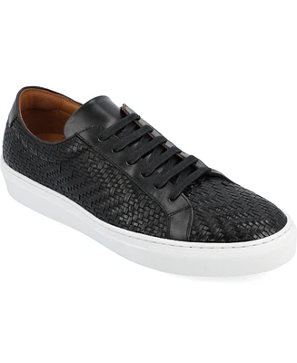 Taft Men's Woven Handcrafted Leather Low Top Lace-up Sneaker