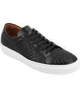 Taft Men's Woven Handcrafted Leather Low Top Lace-up Sneaker