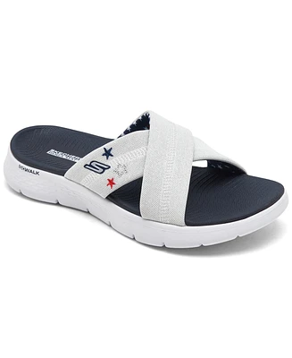 Skechers Women's Go Walk Flex Sandal - Patriotic Casual Sandals from Finish Line - Wnv