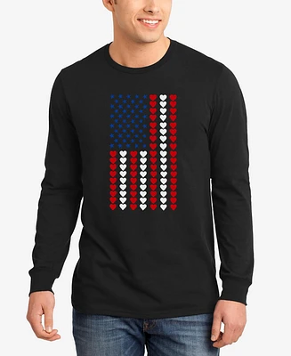 La Pop Art Heart Flag - Men's Word Long Sleeve T-Shirt