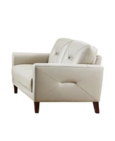 Mavis 57" Top Grain Leather Loveseat