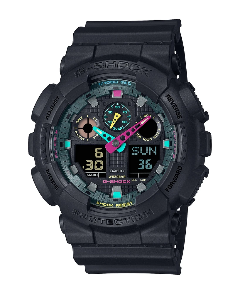 G-Shock Mens Analog Digital Black Resin Watch, 55mm, GA100MF-1A