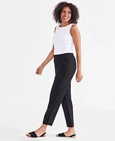 Style & Co Women's Mid-Rise Pull On Straight-Leg Ankle Pants