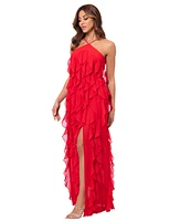 Xscape Women's Ruffled Halter Gown