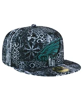 New Era Men's Black Philadelphia Eagles Shibori 59fifty Fitted Hat