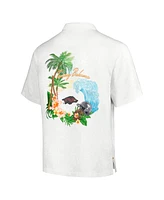 Tommy Bahama Men's White Arkansas Razorbacks Castaway Game Camp Button-Up Shirt