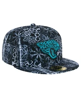 New Era Men's Black Jacksonville Jaguars Shibori 59Fifty Fitted Hat