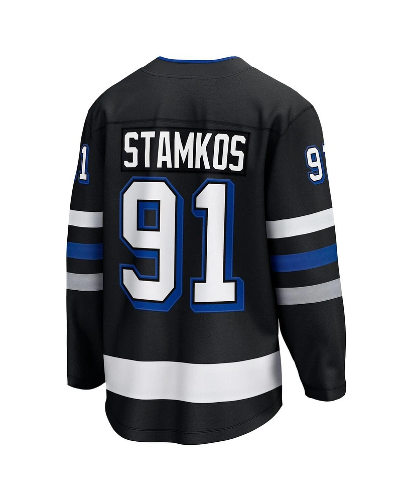 Men's Fanatics Steven Stamkos Black Tampa Bay Lightning Alternate Premier Breakaway Player Jersey