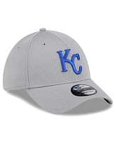 New Era Men's Gray Kansas City Royals Active Pivot 39Thirty Flex Hat
