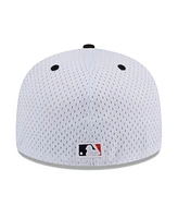 New Era Men's White San Francisco Giants Throwback Mesh 59Fifty Fitted Hat