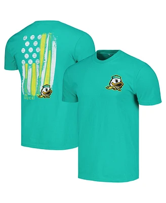 Image One Men's Green Oregon Ducks Baseball Flag Comfort Colors T-Shirt