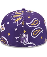 New Era Men's Purple Minnesota Vikings Paisley 59Fifty Fitted Hat